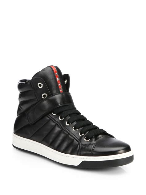 prada mens sneakers 2016|Prada high top sneakers men.